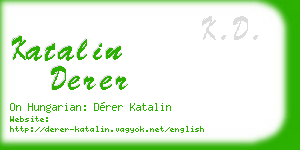 katalin derer business card